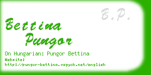 bettina pungor business card